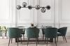 Siena Black Hanging Lamp 6-Flat Graphite Lampshade E14