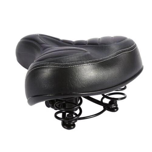 

Bike Saddle Extra Wide Big Bum PU Waterproof Soft Cushion Ergonomic Design Comfortable Bike Seat Bicycle Tool Accessories чорний