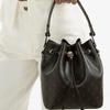 Tory Burch T Monogram Brand Micro Logo Adjustable Detachable Shoulder Strap Bucket Bag Women Bags Black Brown 168805-200
