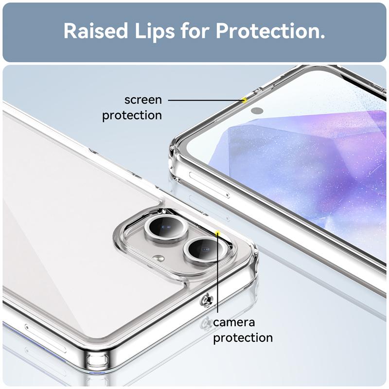 Etui Pokrowiec na Samsung A06 Samsung Galaxy A06 Capas Nowy Wstrząsoodporny Bumper na Telefon Przezroczysta Kolorowa Ramka Przezroczysty Samsung A06 A 06