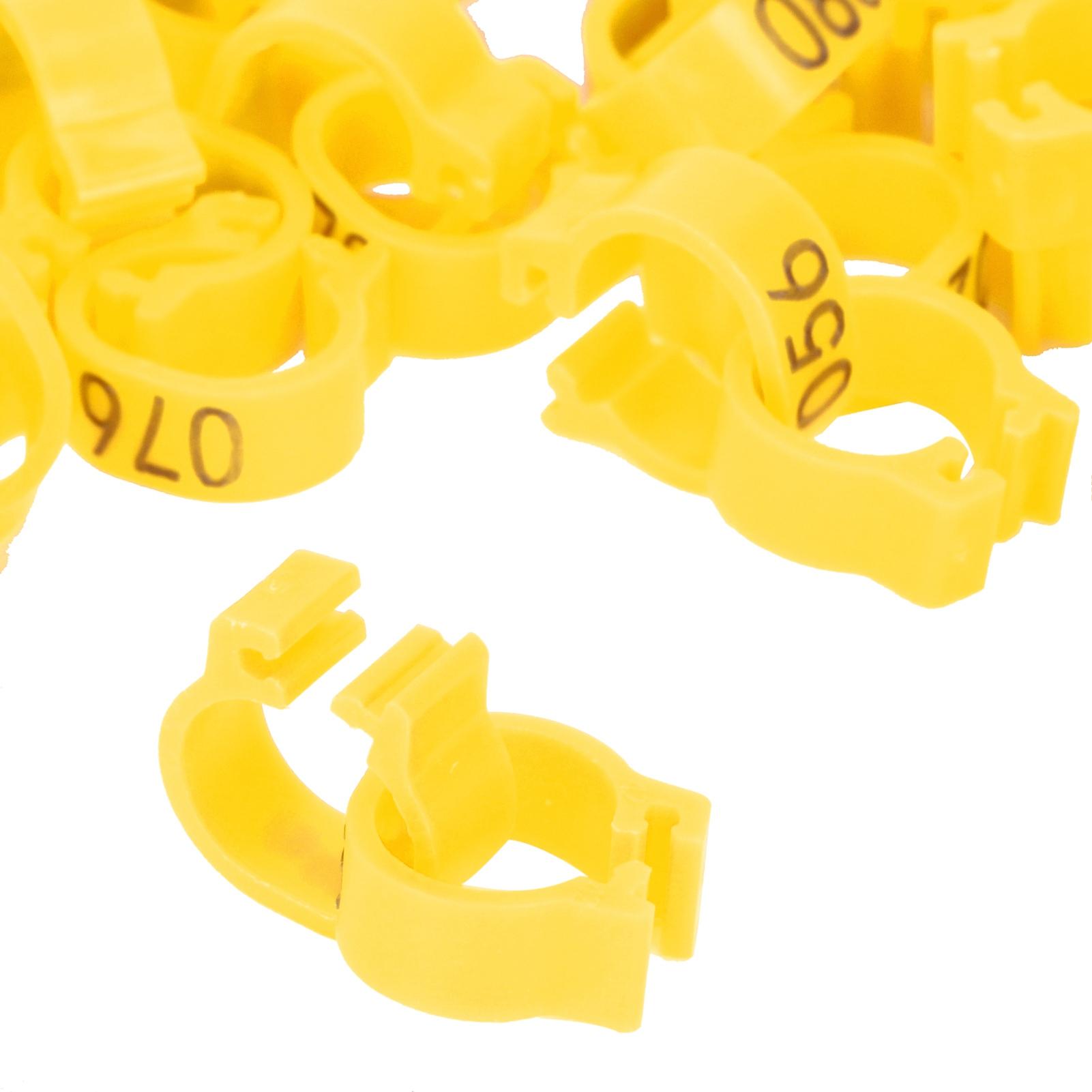 001-100 Numbered Bird Foot   Reusable Pigeons Identify Clip Poultry Accessory