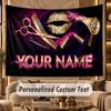 Barber Salon (130) Theme Personalized Tapestry Custom Name Text Wall Hanging Tapestry Home Background Decoration