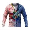 New Autumn and Winter Men's Halloween Skull 3D Printing Hooded Zipper Hoodie Men's Sweatshirt 3D Harajuku Hoodie