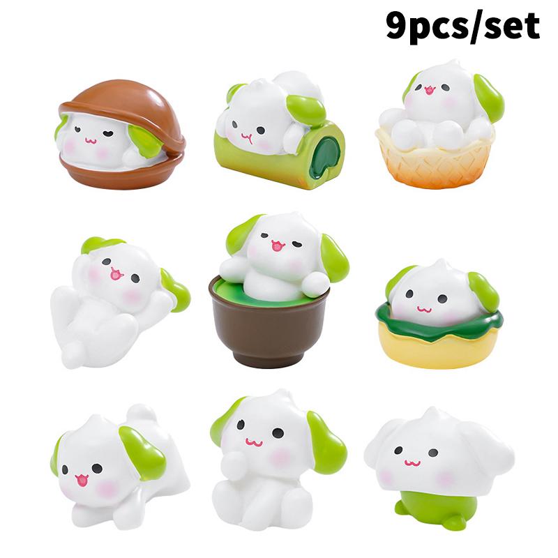 Cute Puppy Figurine Resin Diy Crafts Micro Landscape Desktop Small Ornaments Statue Decoration Mini Animal Statue