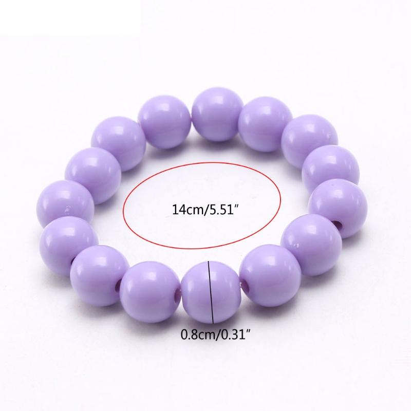 10Pcs/Set Children Girls Charm Bracelet Kids Cute Mini Colorful Pearl Bead Elastic Bracelets Toys Jewelry Wristbands Party Decor