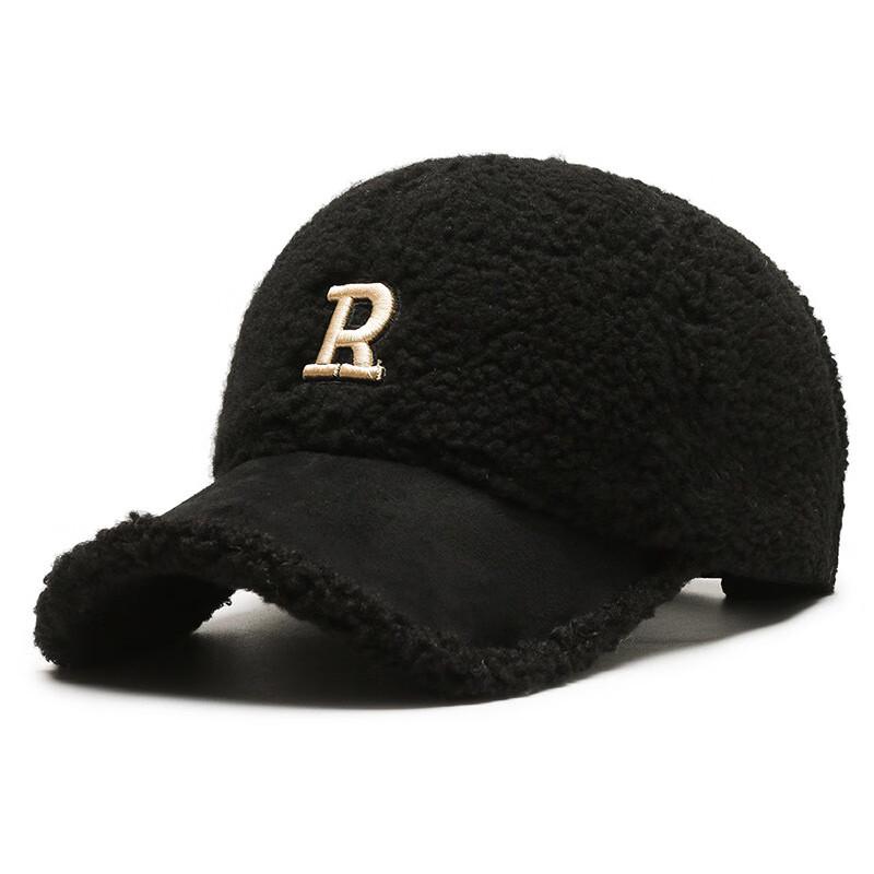 

Junbie R-Letter Teddy Velvet Warm Baseball Cap One Size