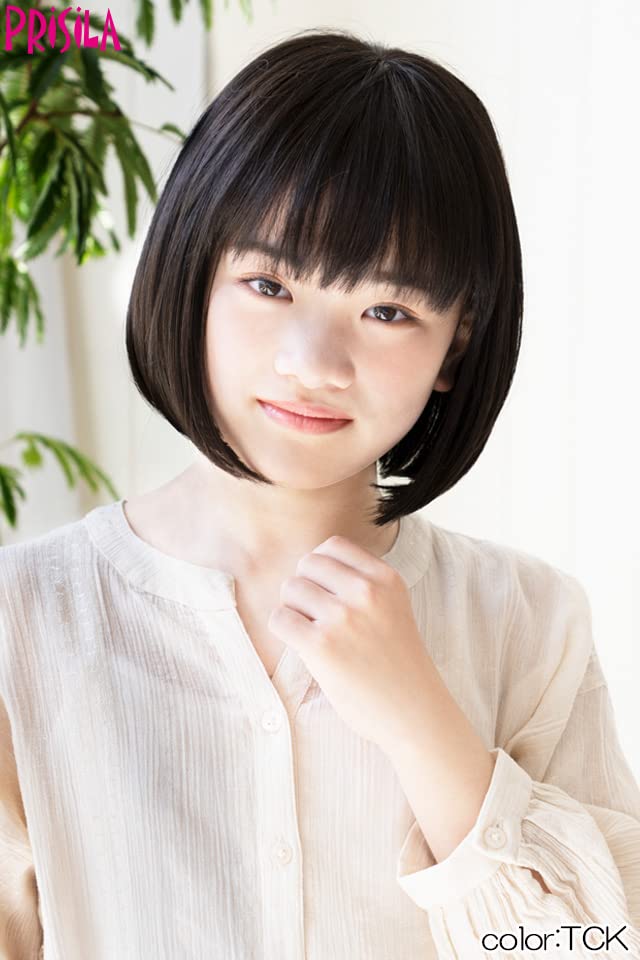 [Priscilla] Hat Wig Fit Bob Heat Resistant Dark Brown