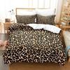 Digital Printing Three-Piece Kit Quilt Cover Pillowcase Leopard Print Bedding