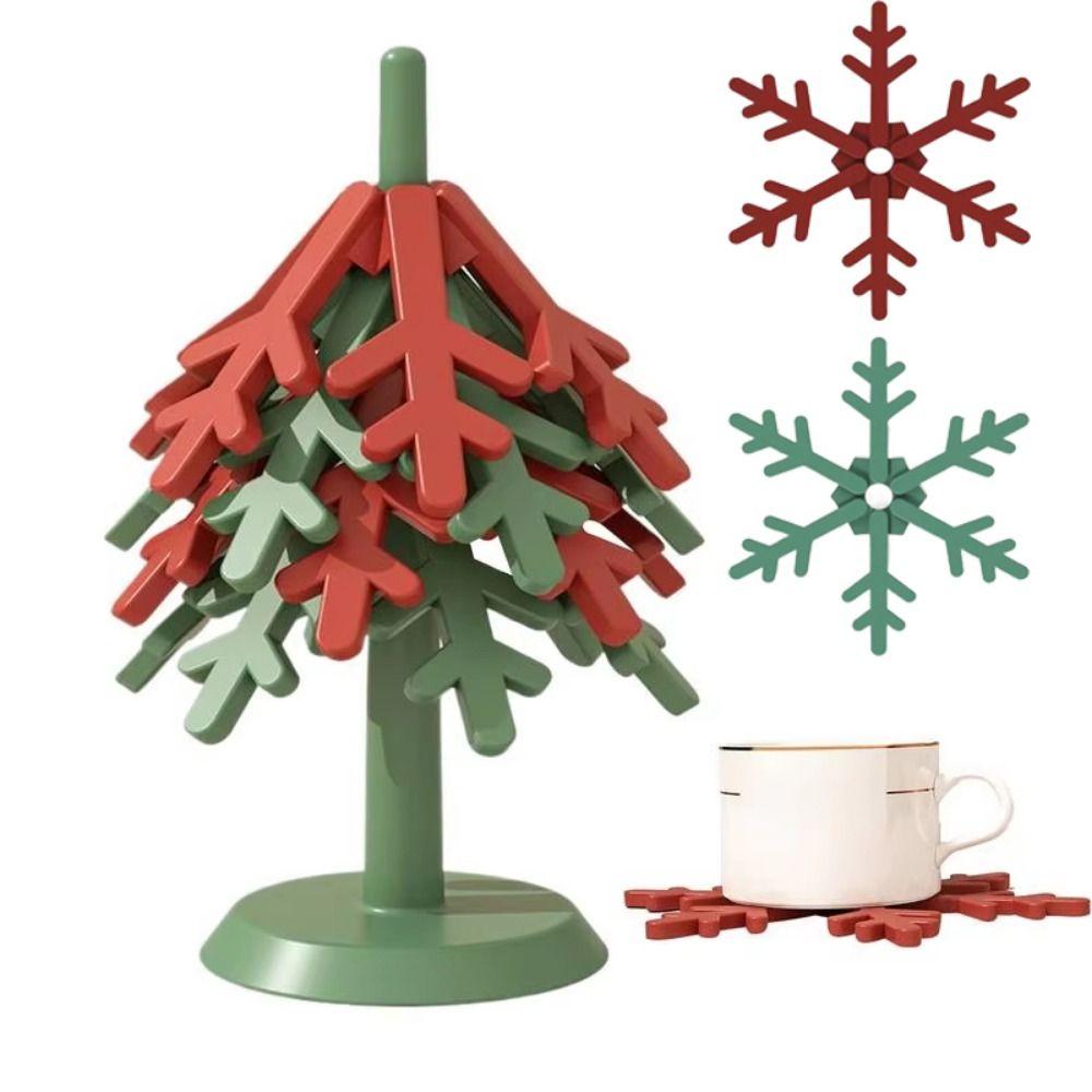 Decorative Tree Shape Trivets Non-slip Table Insulation Pad High Quality Silicone Hot Mat  Bowl