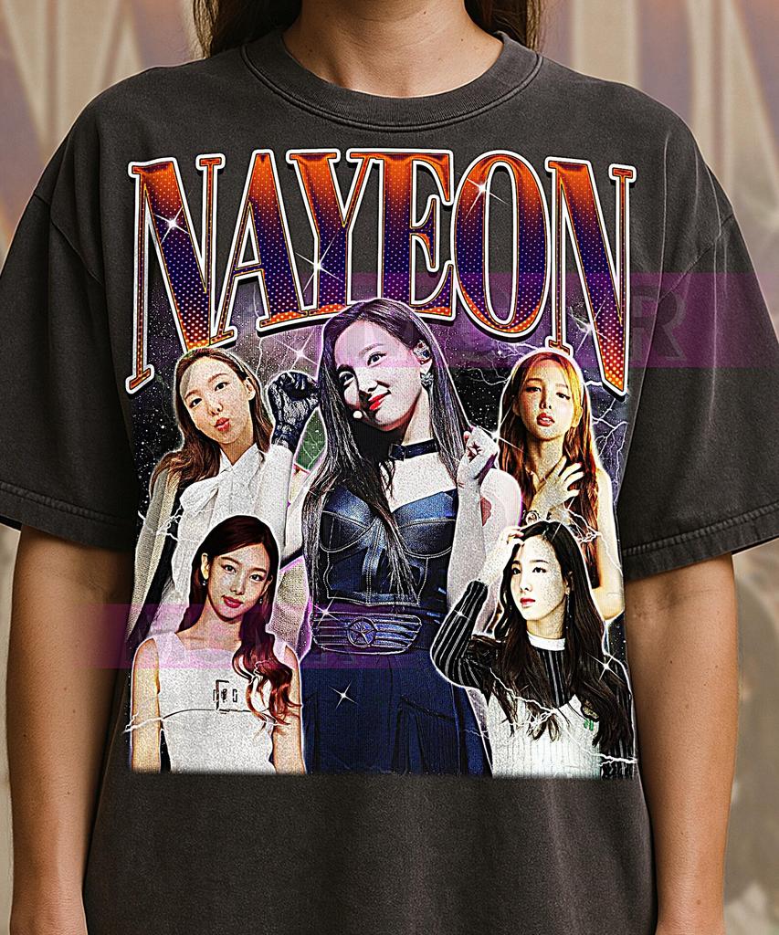 Nayeon Bootleg Shirt, Vintage Kpop Idol Performer Singer Twice Tee, 90s Retro Throwback T-shirt, Nayeon Sweater