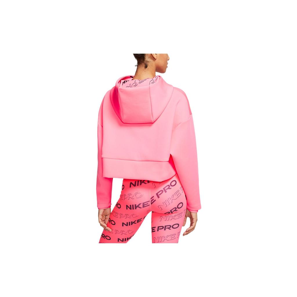 Nike Solid Print Logo Graphic Hooded Pullover Long Sleeve Sweatshirt Women Tops Pink CJ3592-679