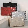 All-match Metal Small Square Evening Clutch Detachable Chain Crossbody Handbag Women Formal Purse For Wedding Evening Dress Banquet Party