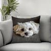 1 Stück Liegender Malteser Hund Druck Kissenbezug, Geeignet für Sofa, Schlafzimmer, Wohnzimmer, Ein heilsames Geschenk für Hundeliebhaber