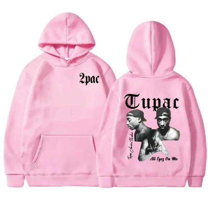 Rapper Tupac 2pac Hoodie Men's and Women's Sportswear Neutral Hoodie Fashion Letter Printed Pattern Hip Hop Sportswear Casual