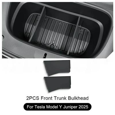For Tesla Model Y Juniper Front Trunk Cover Roller Curtain Trunk Partition Organizer Divider Baffle Cargo Cover Protector Board