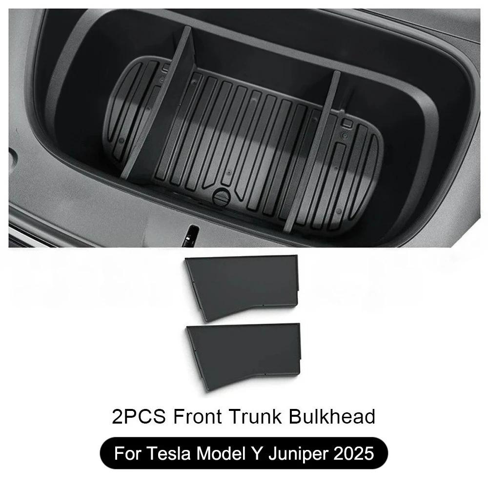 For Tesla Model Y Juniper Front Trunk Cover Roller Curtain Trunk Partition Organizer Divider Baffle Cargo Cover Protector Board