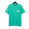24S Cross-border European and American Trendy Brand Palm Angel Coconut Tree Letter Printing Short-sleeved T-shirt Men's and Women's American High 