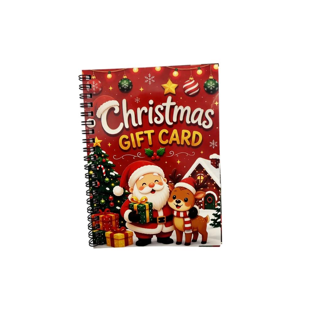 Christmas Gift Card Book with Red Design for Holiday Gifting