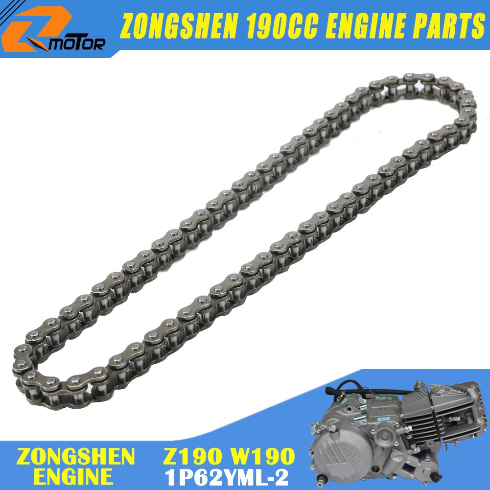 Motorcycle Engine Motor Starter Chain 25H 66 Links For 62mm Bore ZongShen ZS 190cc Z190 W190 1P62YML-2 Engine Dirt Pit Bike