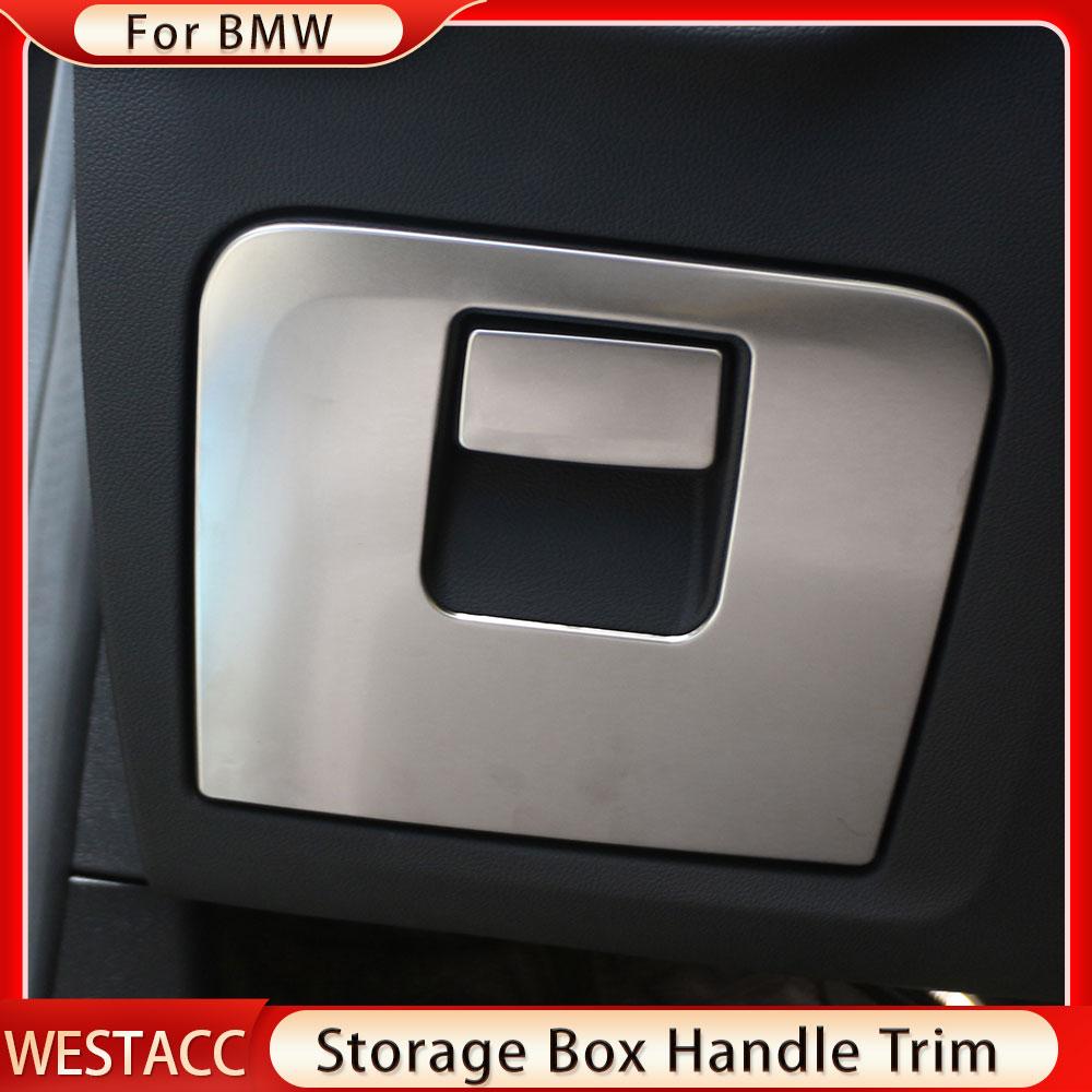 Stainless Steel Car Storage Glove Box Handle Cover Trim Sticker for BMW X3 G01 X4 G02 2018    2022