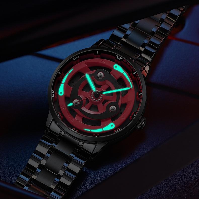 SVJ Uhr Herren Radaugen Modifizierte rotierende wasserdichte Räder Lokomotive Seele Herrenuhr Quarzuhr