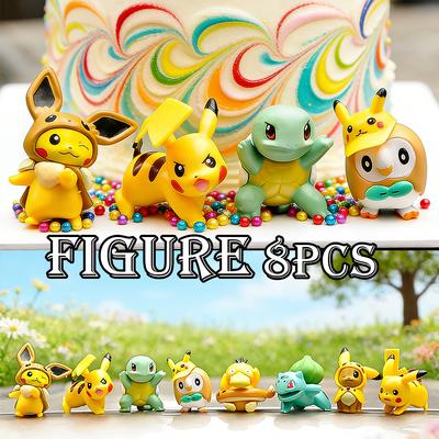 6/8 Stück/Set Pokemon Pikachu Figuren Modell Sammlung 2-4CM Pokémon Anime Figur Spielzeug Puppen Kawaii Mädchen Junge Geburtstagsgeschenke