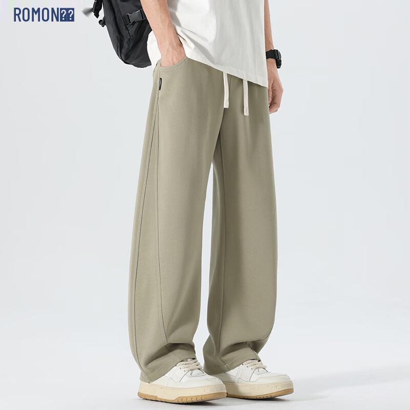 ROMON Men s Loose Straight-Leg Casual Sweatpants 3XL