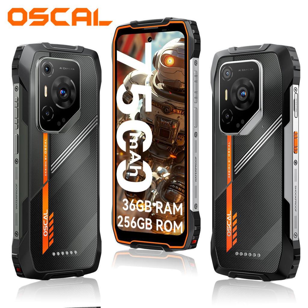 Blackview OSCAL PILOT 3 AI Android 15 5G Robust Smartphone 6,78 tommer 2,4K 120Hz 12GB 256GB Mobiltelefon 7500mAh