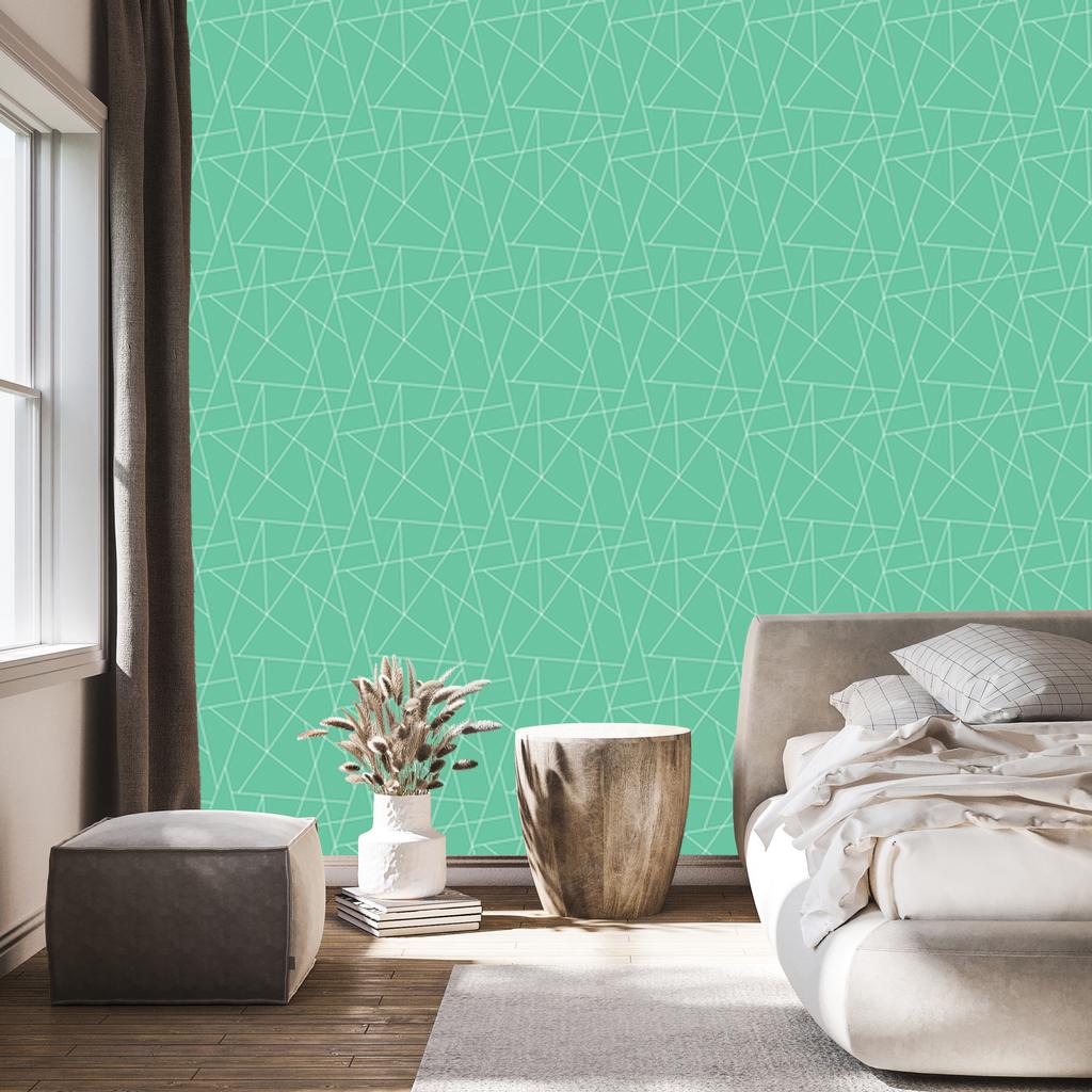 Wallpaper Geometric Sea Pattern, Soft Forms 50x1000