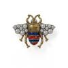 Broche Pectorale Animale Carino Personalità Ape Strass Pittura Olio Retrò Pregiato Squisito