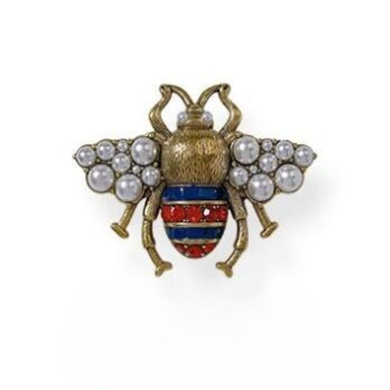 Broche Pectorale Animale Carino Personalità Ape Strass Pittura Olio Retrò Pregiato Squisito