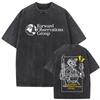 T-shirt Lavata Vintage Forward Observations Group T-shirt Grafica Scheletro Uomo Donna Moda T-shirt Oversize Streetwear Maschile
