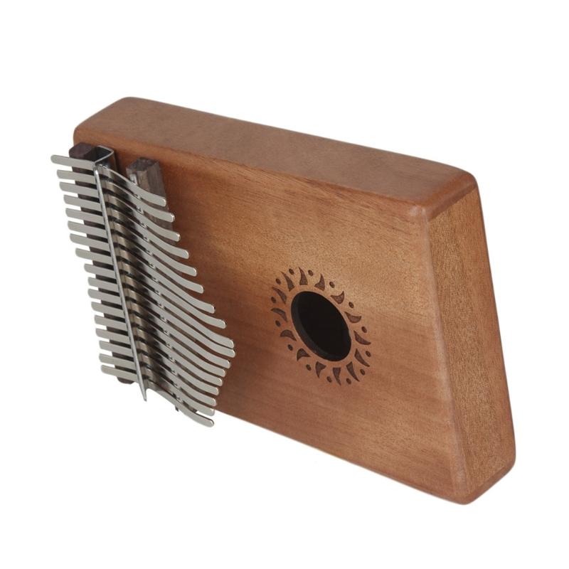 Cute Mahogany 17 Key Mini Kalimba Wood Material Thumb Piano Gift Keyboard Instrument Finger Piano Best for Kid, Beginner