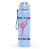 1PC Just A Girl Who Loves Gymnastics Print 750ml Color Plastic Sports Water Bottle Leakproof Flip Straw Lid Suitable for Sports Office Home Use