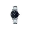 STANDARD Series Simple Fashion Quartz Movement Stainless Steel Strap Japanese and Korean Watch Women's Watch Black Dial LTP-VT02D-1A
