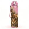 1PC Dried Withered Plant Texture Print 750ml Color Plastic Sports Water Bottle Leakproof Flip Straw Lid Suitable for Sports Office Home Use
