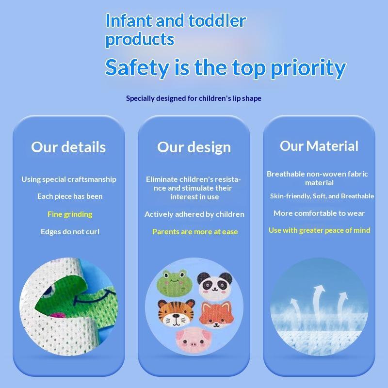 Cartoon Closed Mouth Sleep Stickers 30 Sheets Non-Toxic Anti-Snoring Patches for Children Home Use