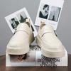 Fashion Casual Leather Shoes For Men Thick Bottom Walking Loafers British Style Comfy Outdoor Slip-on Lightweight Driving Shoes
