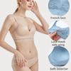 Women's Seamless Underwear Set for Small Chest Push-up Bra Without Underwire Comfortable and Breathable Lace Panties