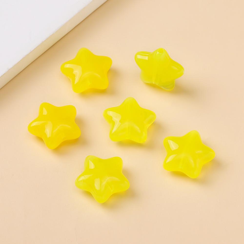 5pcs/Lots Acrylic Pentagram Beads Colored Star Shaped Spacer Loose Beads for DIY Jewelry Making Earrings Phone Chain Findings