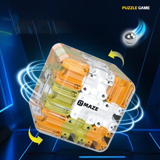 1/2 Stück Rollkugel Labyrinth Würfel Denkspiel 3D Puzzle Labyrinth Würfel Stressabbau Logisches Denken Training Perlen Labyrinth Würfel Lernspielzeug