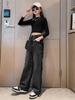 Autumn 2026 Girls' Straight Wide-Leg Jeans for Junior High Students - Stylish & Comfortable Kids' Pants