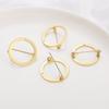 14K Gold-Filled Openwork Round Safety Brooch for DIY Wreath Pin or Corsage Jewelry