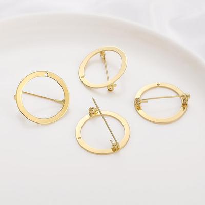 Offene runde Sicherheitsnadel aus 14 Karat Gold Filled für DIY-Kränze oder Corsagen-Schmuck