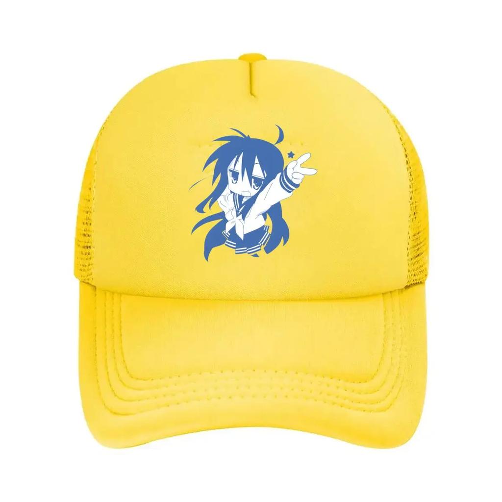 Anime Schulmädchen Manga Kunst Blauhaariger Charakter für Otaku oder Popkultur Netz Baseballkappe