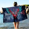 D-Devil May Cry Bath Towel Microfiber Soft Water Absorbing Breathable For Girl Kids Decorative Cartoon Beach Towel