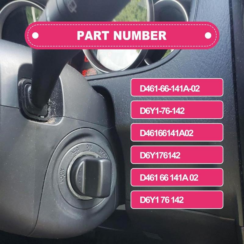 Ignition Key Knob Push Turn Switch and Ert Set for Mitsubishi Lancer 2008-2017 for Outlander 2007-2013 Replace 4408A167