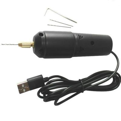 0.7-1.2mmPortable Handheld Mini Electric Drill for Pearl Epoxy Resin Jewelry Making DIY Wood Crafts Tools with 5V USB Data Cable