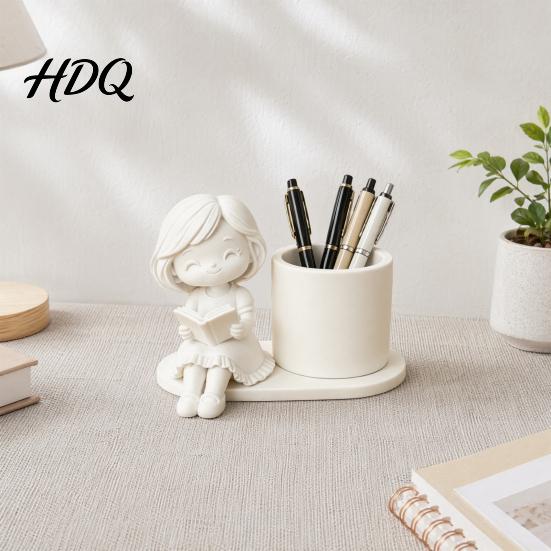 Cute Desk Organizer 3D Printed Pen Holder Creative Desktop for Pencils Gel