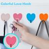 1 PC Love Stainless Steel Adhesive Hook Single Hook Clothes Hook Strong Hook